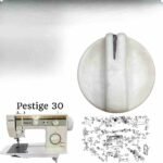Dial zig zag Brother Prestige 30 1011 X53535151, botón selector de puntadas para máquina de coser.