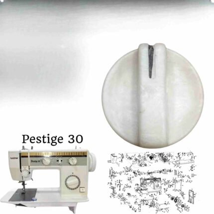 Dial zig zag Brother Prestige 30 1011 X53535151, botón selector de puntadas para máquina de coser.