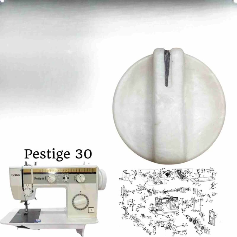 Dial zig zag Brother Prestige 30 1011 X53535151, botón selector de puntadas para máquina de coser.