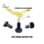 Bobbin case retaining screw for industrial flat bed sewing machine.