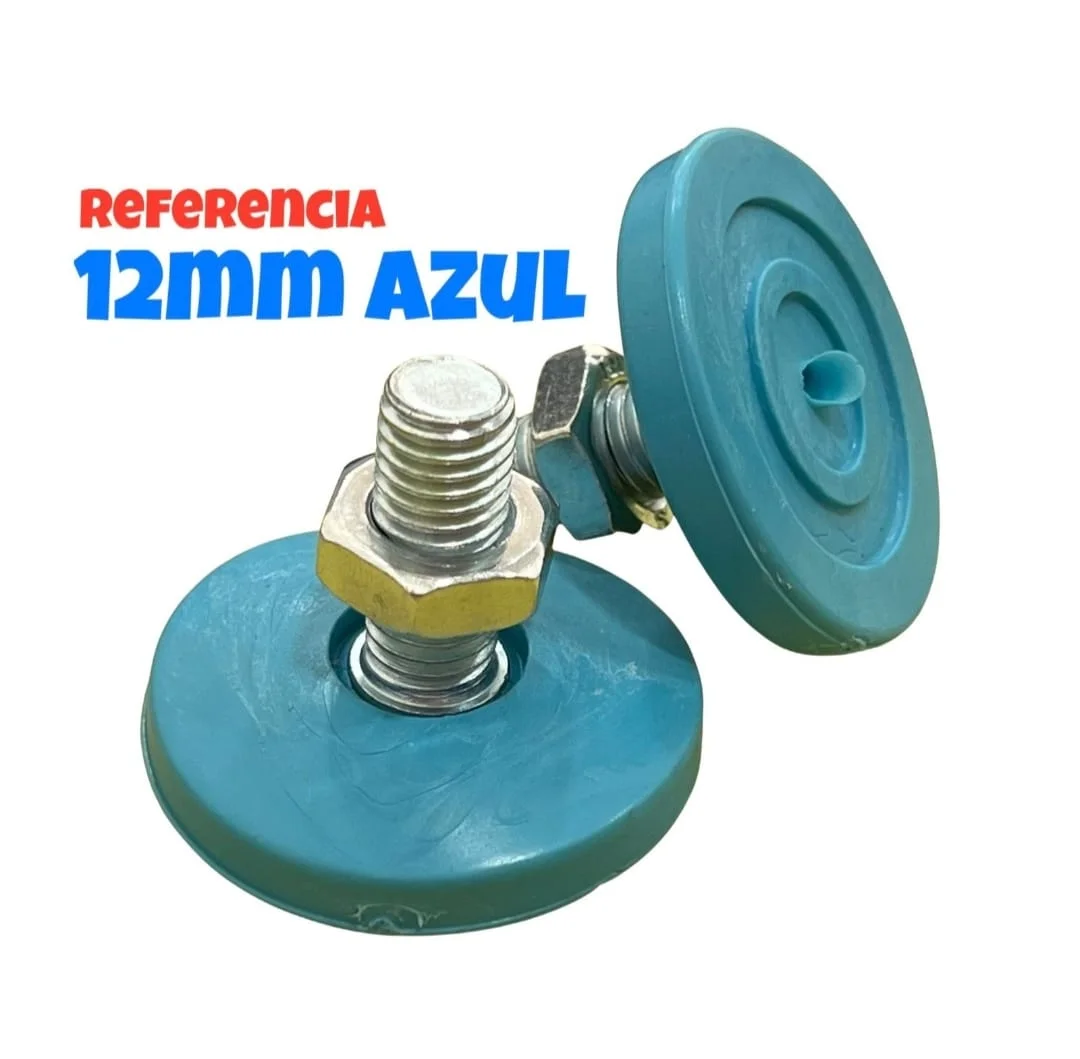 Tornillo Estante 12MMXX Azul para Mueble de Máquina de Coser – Pata de Soporte Tornillo estante 12MMXX azul para máquina de coser, repuesto metálico para pata y soporte de mueble.