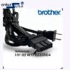 Cable Original Brother para Máquina de Coser | Brother Sewing Machine Power Cord HY-02 W17 E233504 Compatible con J00360051 - Image 3