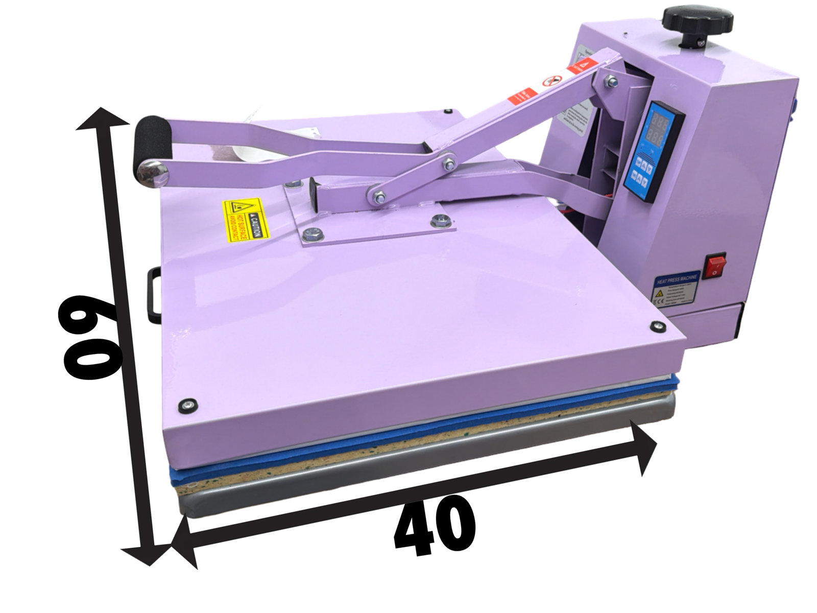 Thermofixer 60x40 cm 24x16 inches heat press 1800W ideal for sublimation and professional printing business.